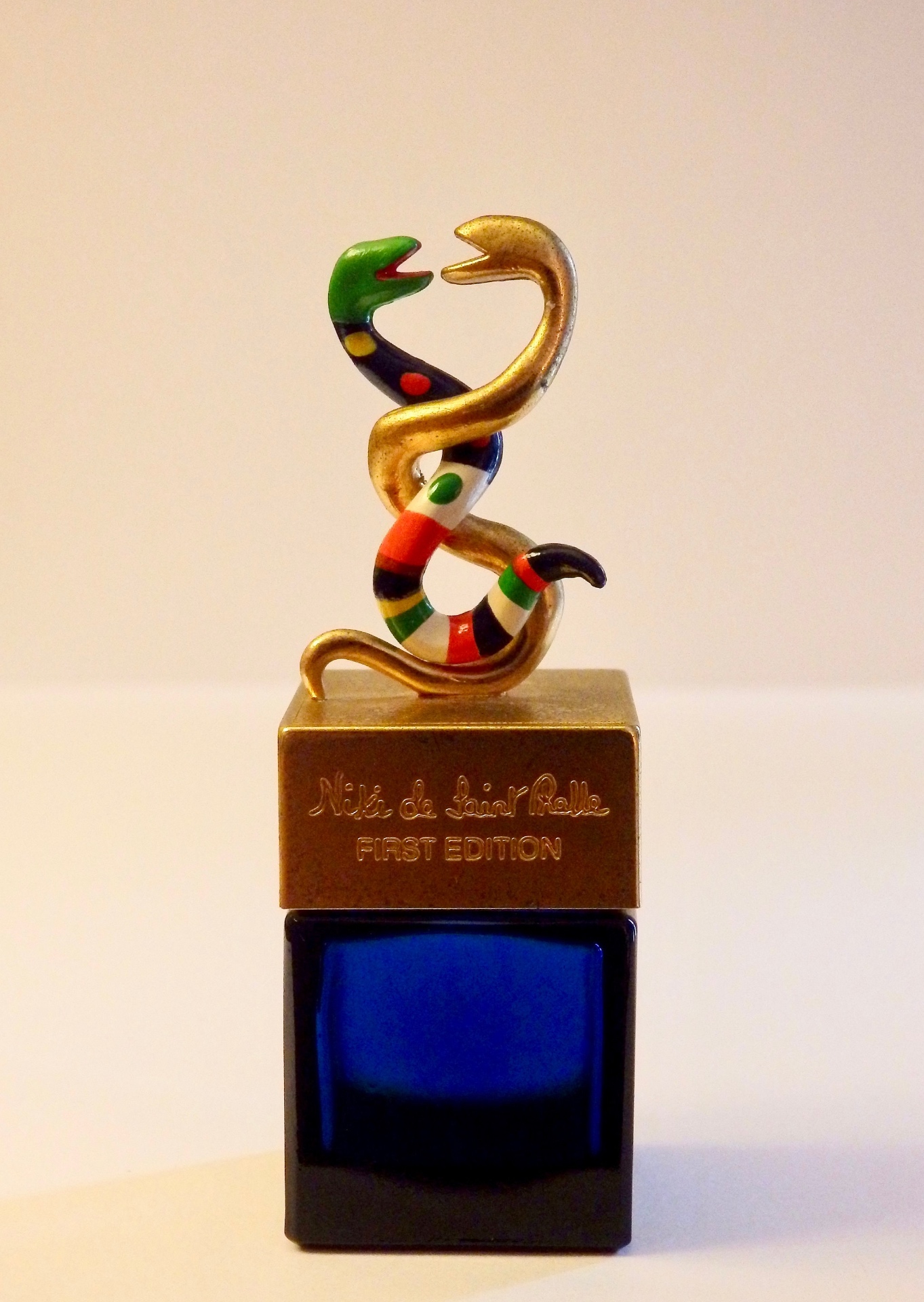 Niki de Saint Phalle First Edition perfume bottle with entwined serpents